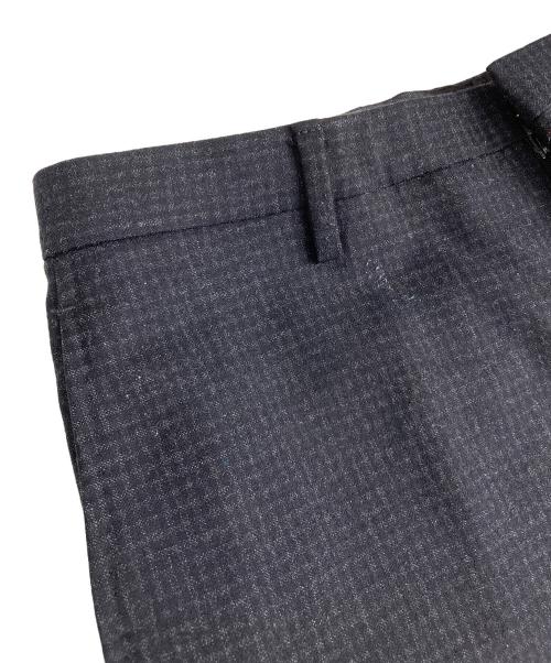 CARUSO（カルーゾ）CARUSO (カルーゾ) ウールチェックストライプパンツ PH08TZ/240326 ブラック サイズ:44の古着・服飾アイテム