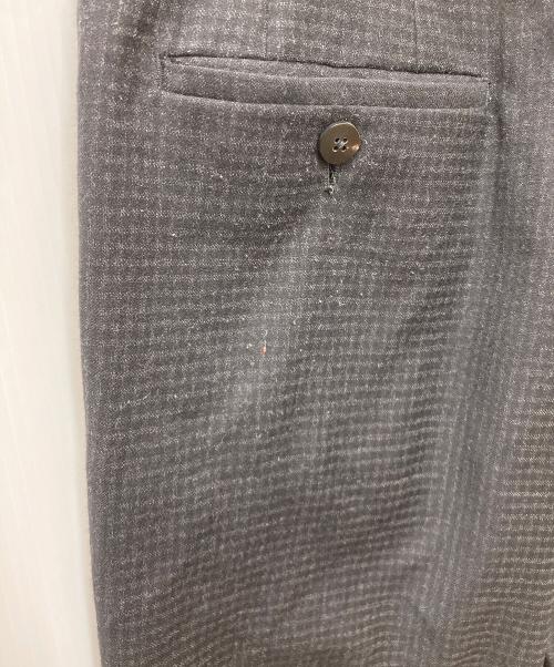 CARUSO（カルーゾ）CARUSO (カルーゾ) ウールチェックストライプパンツ PH08TZ/240326 ブラック サイズ:44の古着・服飾アイテム