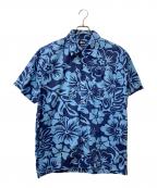 stussyステューシー）の古着「半袖オープンカラーシャツ」｜ブルー