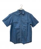 stussyステューシー）の古着「半袖ワークシャツ」｜スカイブルー