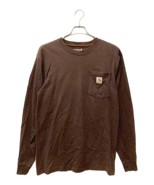 CarHartt（カーハート）CarHartt (カーハート) ロングスリーブカットソー ブラウン サイズ:Sの古着・服飾アイテム