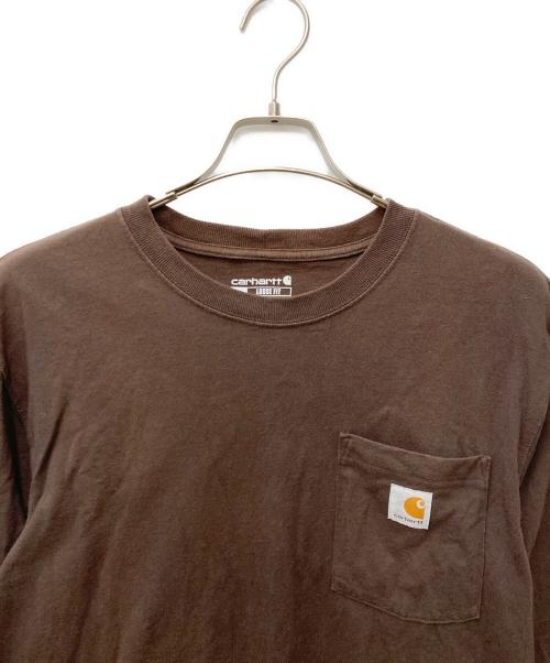 CarHartt（カーハート）CarHartt (カーハート) ロングスリーブカットソー ブラウン サイズ:Sの古着・服飾アイテム