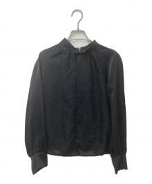 Pinky & Dianne（ピンキーアンドダイアン）の古着「ツッキリジャガードラグランブラウス 031-4210946」｜ブラック