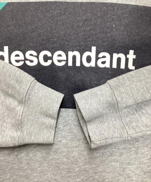 DESCENDANT（ディセンダント）DESCENDANT (ディセンダント) プリントスウェット グレー サイズ:160cm (S)の古着・服飾アイテム