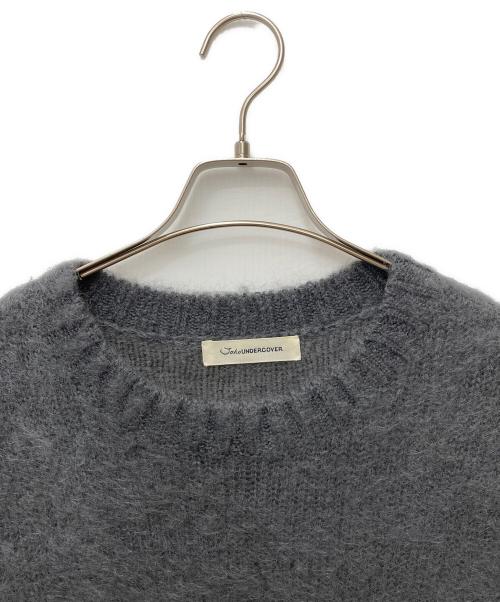 JohnUNDERCOVER（ジョンアンダーカバー）JohnUNDERCOVER (ジョンアンダーカバー) チェッカーモヘアニット JUT9901 グレー×ブルー サイズ:2の古着・服飾アイテム