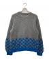 JohnUNDERCOVER (ジョンアンダーカバー) チェッカーモヘアニット JUT9901 グレー×ブルー サイズ:2：12000円