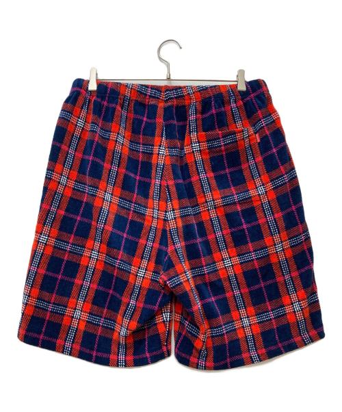 SUPREME（シュプリーム）SUPREME (シュプリーム) Plaid Velour Short ネイビー×レッド サイズ:Mの古着・服飾アイテム