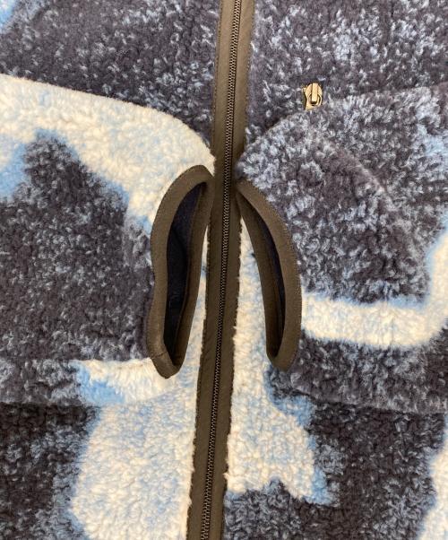 THE NORTH FACE（ザ ノース フェイス）THE NORTH FACE (ザ ノース フェイス) SUPREME (シュプリーム) Bleached Denim Print Fleece Jacket Indigo ブルー サイズ:Lの古着・服飾アイテム