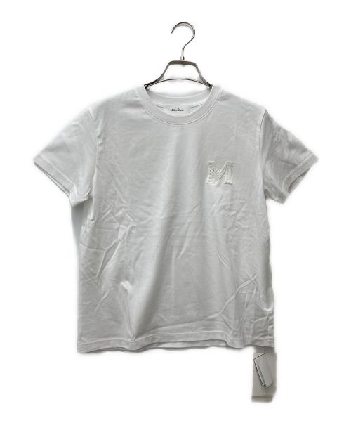 Mila Owen（ミラオーウェン）Mila Owen (ミラオーウェン) Ｍロゴ2サイズハイラインTシャツ　09WCT251078 ホワイト 未使用品の古着・服飾アイテム