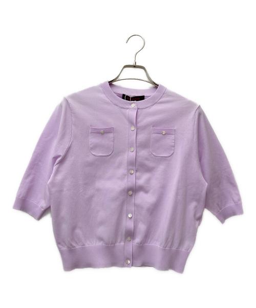 CABAN（キャバン）CABAN (キャバン) ファインポリエステル ハーフスリーブポケットカーディガン　39-02-31-02005 ライトパープル サイズ:S 未使用品の古着・服飾アイテム