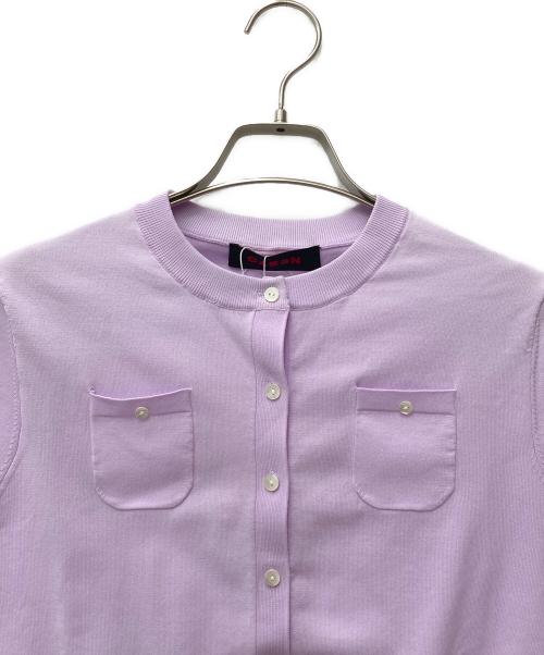 CABAN（キャバン）CABAN (キャバン) ファインポリエステル ハーフスリーブポケットカーディガン　39-02-31-02005 ライトパープル サイズ:S 未使用品の古着・服飾アイテム