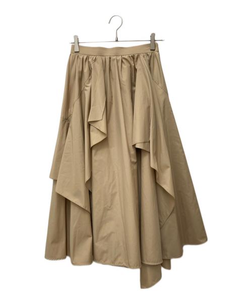 Loulou Willoughby（ルルウィルビー）Loulou Willoughby (ルルウィルビー) イレギュラーラッフルスカート　21242011040 ベージュ サイズ:1の古着・服飾アイテム