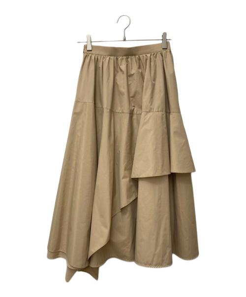 Loulou Willoughby（ルルウィルビー）Loulou Willoughby (ルルウィルビー) イレギュラーラッフルスカート　21242011040 ベージュ サイズ:1の古着・服飾アイテム