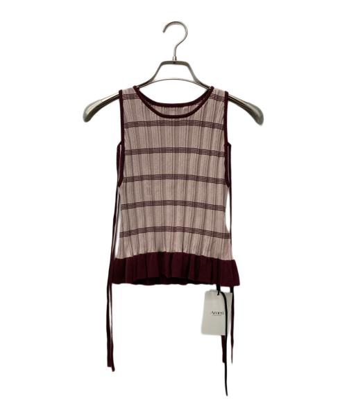 Ameri（アメリ）Ameri (アメリ) MEDI PURIPURI SHORT KNIT TOP　0225101930930 ピンク サイズ:Fの古着・服飾アイテム