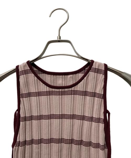 Ameri（アメリ）Ameri (アメリ) MEDI PURIPURI SHORT KNIT TOP　0225101930930 ピンク サイズ:Fの古着・服飾アイテム