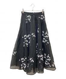 FRAY ID（フレイ アイディー）の古着「シアーマグノリアスカート　FWFS252041」｜ブラック