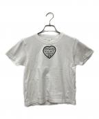 THINGS THAT MATTERシングスザットマター）の古着「TONDABAYASHI RAN × HEART CROPPED T-SHIRT　0584TM1382P」｜ホワイト
