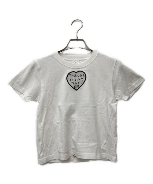 THINGS THAT MATTER（シングスザットマター）THINGS THAT MATTER (シングスザットマター) TONDABAYASHI RAN × HEART CROPPED T-SHIRT　0584TM1382P ホワイト サイズ:Fの古着・服飾アイテム