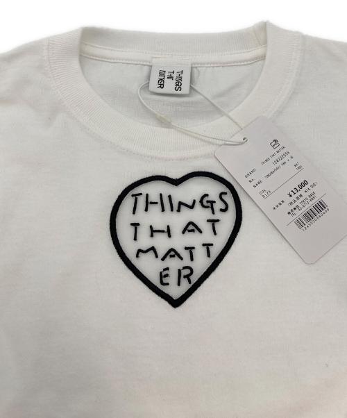 THINGS THAT MATTER（シングスザットマター）THINGS THAT MATTER (シングスザットマター) TONDABAYASHI RAN × HEART CROPPED T-SHIRT　0584TM1382P ホワイト サイズ:Fの古着・服飾アイテム