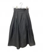 FRAY IDフレイ アイディー）の古着「ダイヤモンドキルティングジャカードフレアスカート FWFS232210」｜ブラック