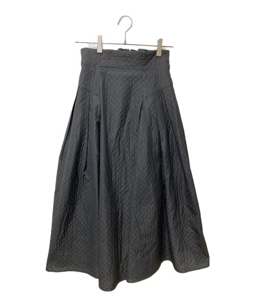 FRAY ID（フレイ アイディー）FRAY ID (フレイ アイディー) ダイヤモンドキルティングジャカードフレアスカート FWFS232210 ブラックの古着・服飾アイテム