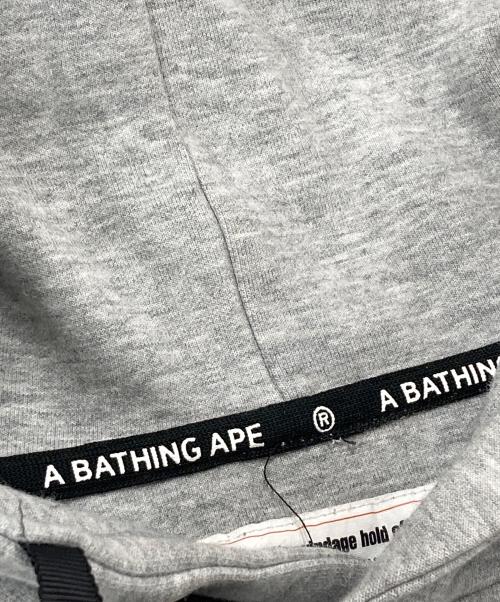 A BATHING APE（ア ベイシング エイプ）A BATHING APE (ア ベイシング エイプ) HEAD PATCH PULLOVER HOODIE 001PPG301005X APE グレー サイズ:Mの古着・服飾アイテム