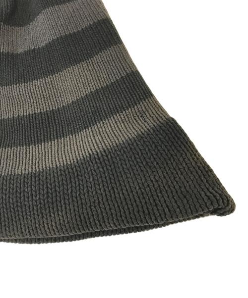 NUMBER (N)INE（ナンバーナイン）NUMBER (N)INE (ナンバーナイン) バルーンボーダーニットキャップ グレーの古着・服飾アイテム