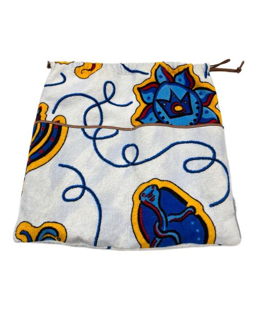 LOEWE（ロエベ）LOEWE (ロエベ) パウラズイビザドローストリングバッグ ホワイトの古着・服飾アイテム