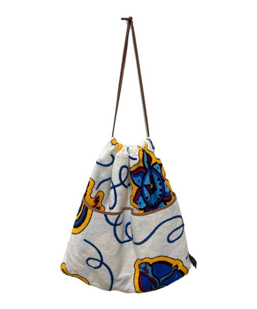 LOEWE（ロエベ）LOEWE (ロエベ) パウラズイビザドローストリングバッグ ホワイトの古着・服飾アイテム