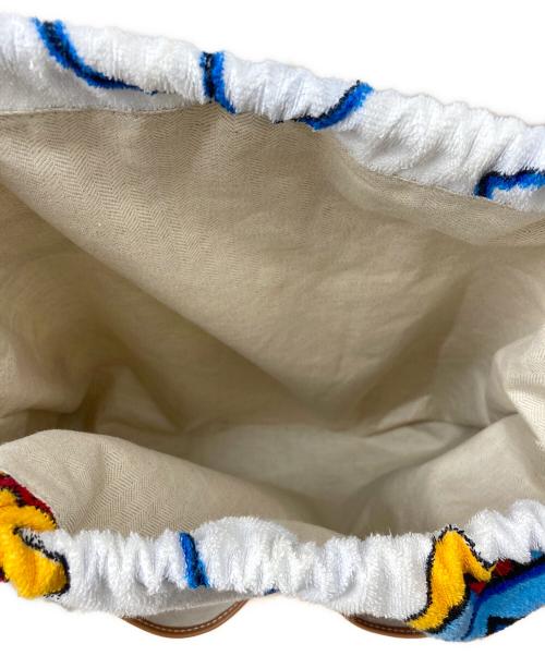 LOEWE（ロエベ）LOEWE (ロエベ) パウラズイビザドローストリングバッグ ホワイトの古着・服飾アイテム