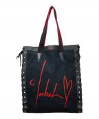 Christian Louboutinクリスチャン・ルブタン）の古着「レースアップトートバッグ　1205026」｜ブラック