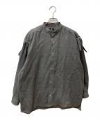 ISSEY MIYAKEイッセイミヤケ）の古着「ウールシャツ 165500-B」｜グレー