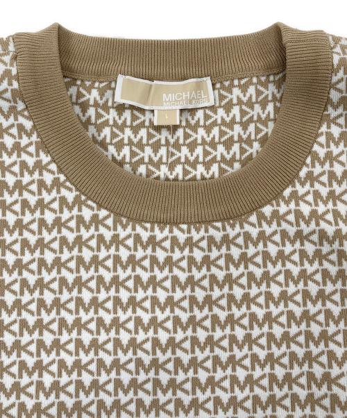 MICHAEL KORS（マイケル・コース）MICHAEL KORS (マイケルコース) ニット JU260G74GH ベージュ サイズ:L 未使用品の古着・服飾アイテム