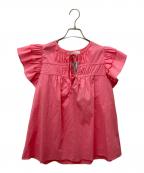 devotion twinsデボーションツインズ）の古着「ノースリーブフリルブラウス 023.008G」｜ピンク
