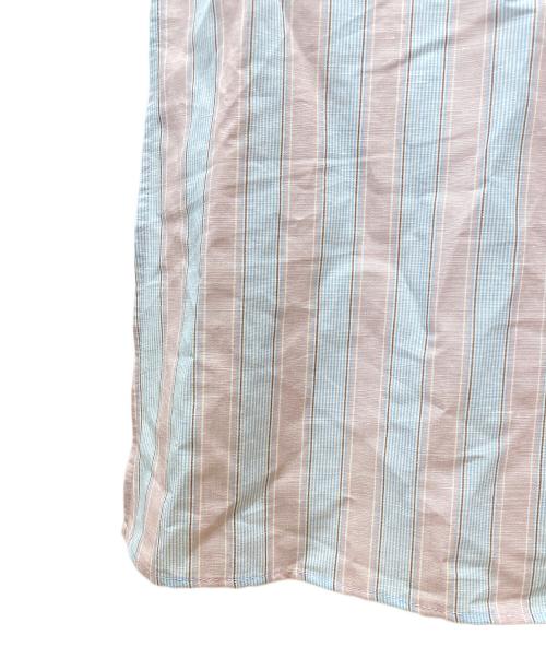 MACPHEE（マカフィー）MACPHEE (マカフィー) コットンリネンスラブ ギャザーワンピース 12-06-12-06437 ブルー×ピンク サイズ:36の古着・服飾アイテム