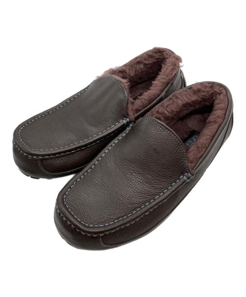 UGG（アグ）UGG (アグ) M ASCOT MARBLE LEATHER　モカシンシューズ ブラウン サイズ:26cmの古着・服飾アイテム
