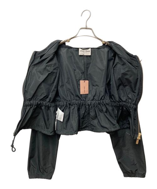 MIU MIU（ミュウミュウ）MIU MIU (ミュウミュウ) TELA TEC JACKET ML932 S231 121I ブラック サイズ:36の古着・服飾アイテム