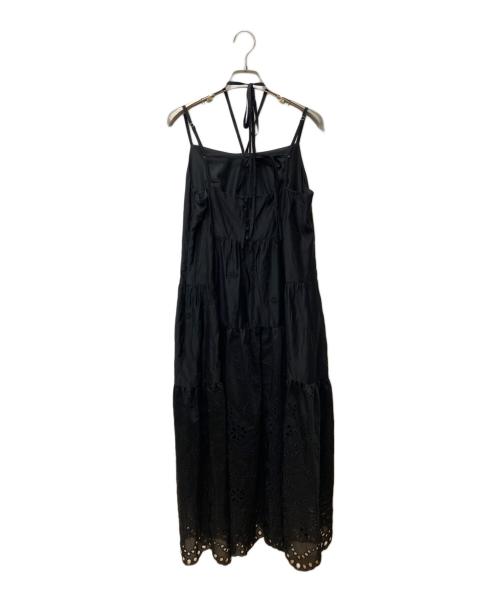 FRAY ID（フレイ アイディー）FRAY ID (フレイ アイディー) カットワークレースティアードキャミワンピース　FWFO252087 ブラックの古着・服飾アイテム