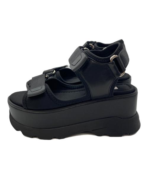 Snidel（スナイデル）Snidel (スナイデル) スニーカーソールサンダル　SWGS241607 ブラック サイズ:22.5の古着・服飾アイテム