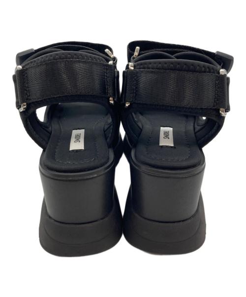 Snidel（スナイデル）Snidel (スナイデル) スニーカーソールサンダル　SWGS241607 ブラック サイズ:22.5の古着・服飾アイテム