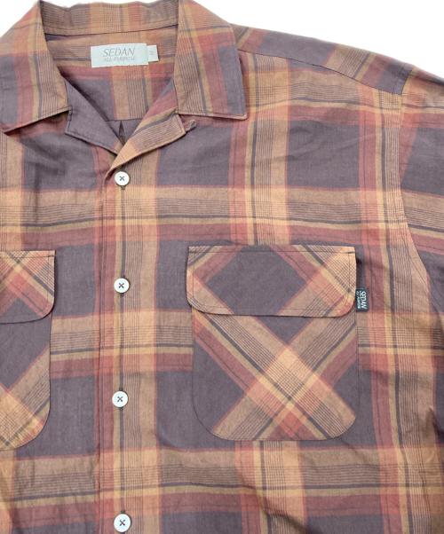 SEDAN ALL-PURPOSE（セダンオールパーパス）SEDAN ALL-PURPOSE (セダンオールパーパス) Madras Plaid Open Collar Shirt SD25S-SH04 ブラウン サイズ:Mの古着・服飾アイテム