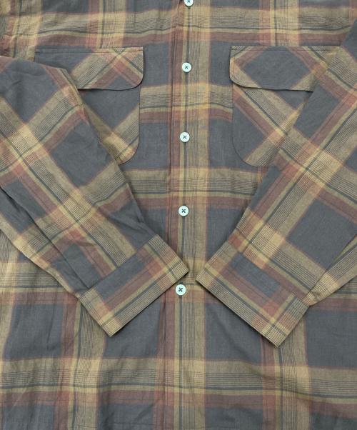 SEDAN ALL-PURPOSE（セダンオールパーパス）SEDAN ALL-PURPOSE (セダンオールパーパス) Madras Plaid Open Collar Shirt SD25S-SH04 ブラウン サイズ:Mの古着・服飾アイテム