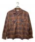 SEDAN ALL-PURPOSE（セダンオールパーパス）の古着「Madras Plaid Open Collar Shirt SD25S-SH04」｜ブラウン