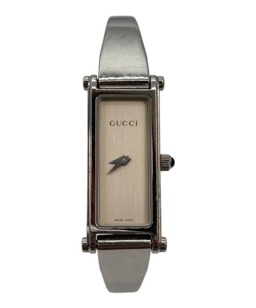GUCCI（グッチ）GUCCI (グッチ) バングルウォッチ　1500L ホワイトの古着・服飾アイテム
