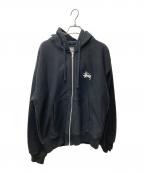 stussyステューシー）の古着「Basic Zip Hoodジップパーカー 1974762」｜ブラック