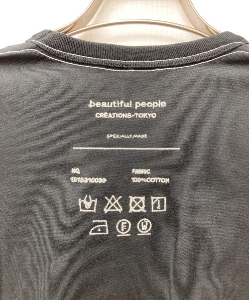 beautiful people（ビューティフルピープル）beautiful people (ビューティフルピープル) 60/3 jersey quality display T 1515310030 ブラック サイズ:36 未使用品の古着・服飾アイテム
