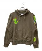 A MACHINEエーマシン）の古着「25-fafrotskies frog hoodie　25-FFH」｜カーキ
