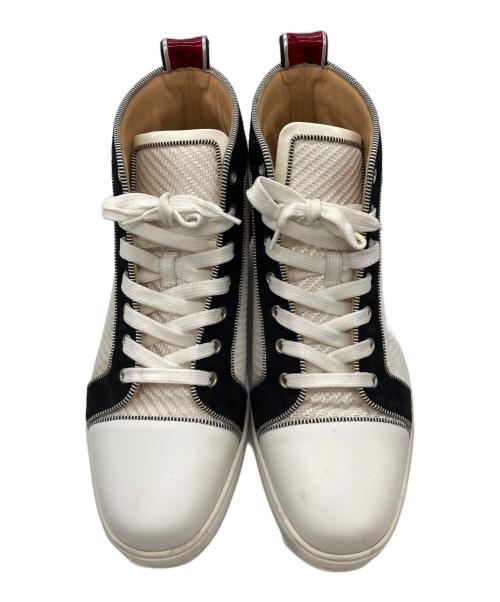 Christian Louboutin（クリスチャン・ルブタン）Christian Louboutin (クリスチャン・ルブタン) ハイカットスニーカー ホワイト サイズ:43の古着・服飾アイテム