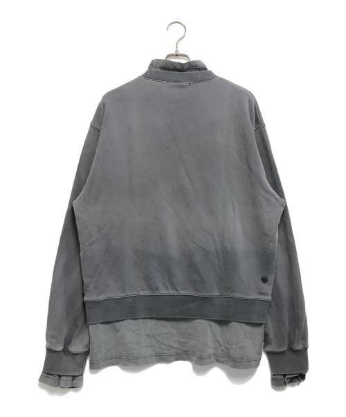 XANDER ZHOU（ザンダーゾウ）XANDER ZHOU (ザンダーゾウ) レイヤードスウェット グレー サイズ:46の古着・服飾アイテム