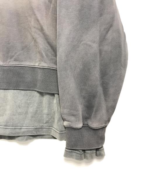 XANDER ZHOU（ザンダーゾウ）XANDER ZHOU (ザンダーゾウ) レイヤードスウェット グレー サイズ:46の古着・服飾アイテム